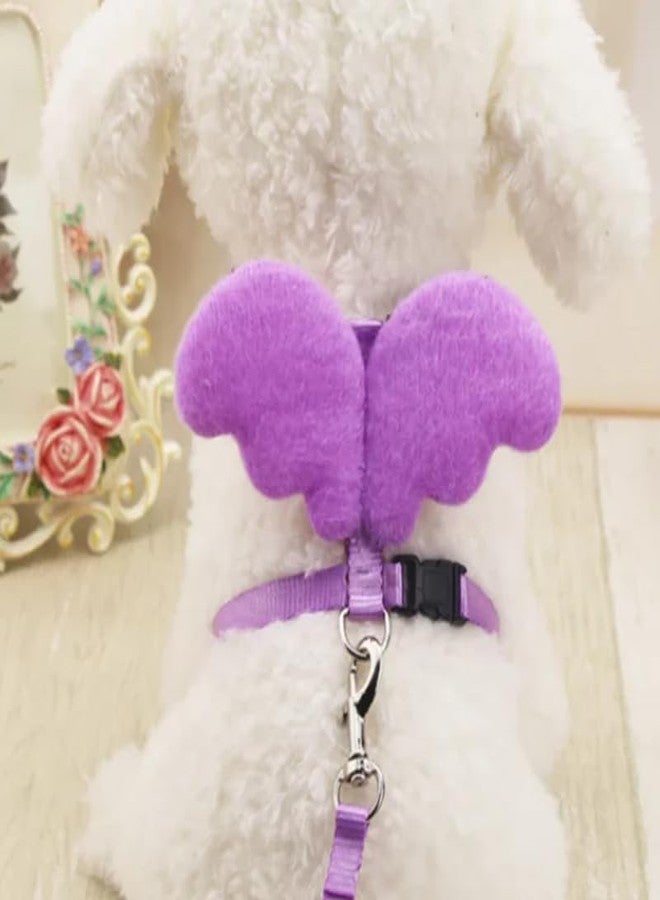 KittuPet Pet Harness and Leash Wing Adjustable Reusable Decorative Cute Breathable Puppy Training Leash Cat Leash Long Animal 1 pcs Purple - Image 1